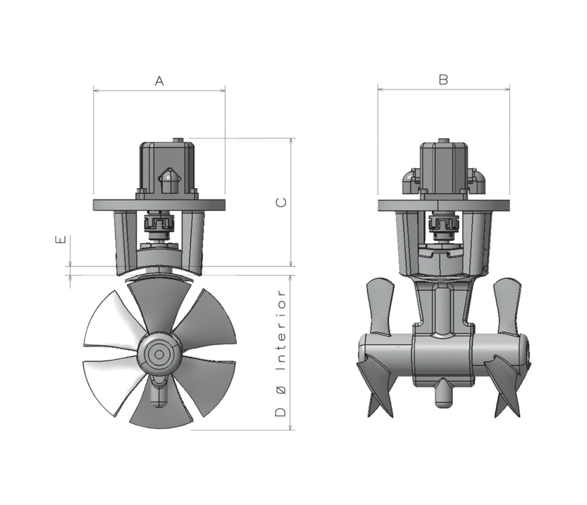 Hélice de maniobra CT125 hidráulica 6CC DUO COMPO Ø185