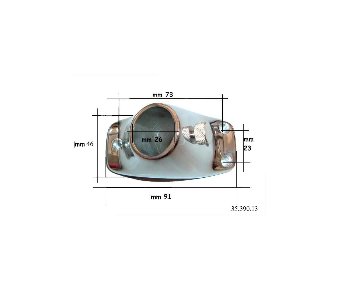 Base Inkwell for Flagpole in Stainless Steel