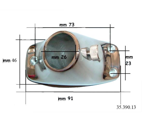 Tintero Base para Asta de Bandera en Acero Inoxidable