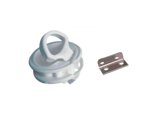 Plastic Pull White Latch without lock