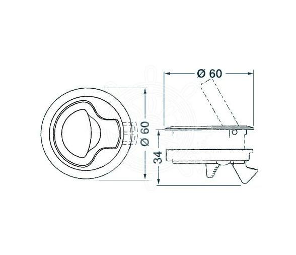 Tirador con Cierre Blanco con cerradura