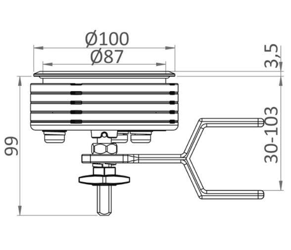 Tirador Eclipse con Cierre Compresion 100 mm