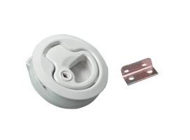 Plastic Pull White Latch with lock
