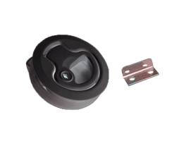 Plastic Pull Black Latch with lock