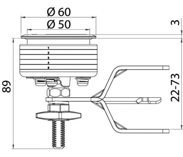 Tirador Eclipse con Sistema de Compresion con Llave 60mm
