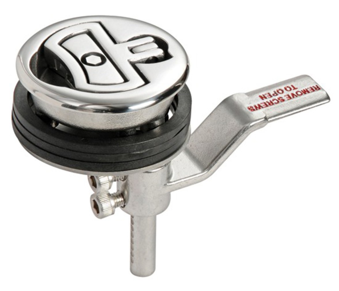 Tirador inox 316 Giratorio Con Cerradura Sistema Compresion 60 mm