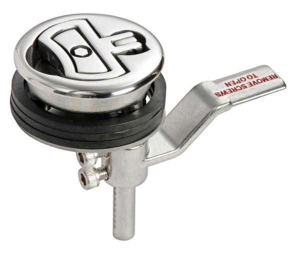 Tirador inox 316 Giratorio Con Cerradura Sistema Compresion 60 mm