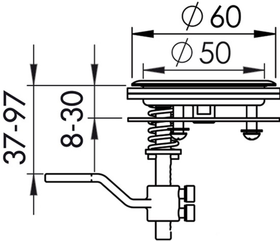 Tirador inox 316 Giratorio Con Cerradura Sistema Compresion 60 mm