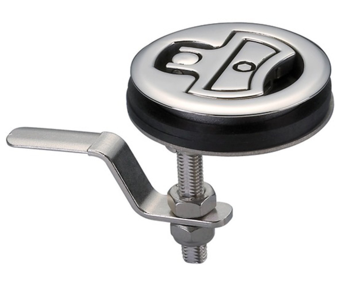 Tirador Inox 316 Giratorio Con Cerradura Sistema Compresion 75 mm
