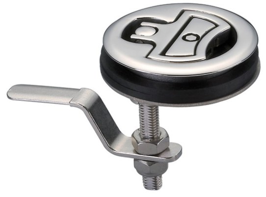 Tirador Inox 316 Giratorio Con Cerradura Sistema Compresion 75 mm