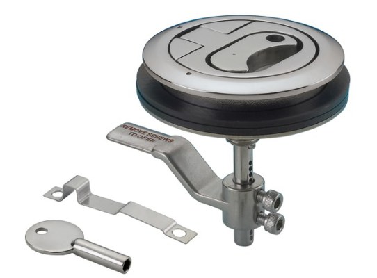 Tirador Inox 316 Giratorio Grande Con Cerradura