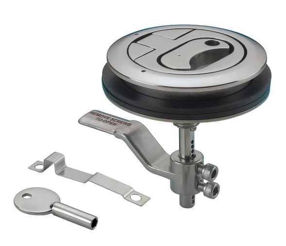 Tirador Inox 316 Giratorio Grande Con Cerradura