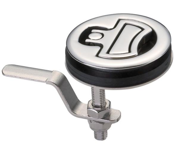 Tirador Inox 316 Giratorio Sin Cerradura Sistema Compresion 75 mm