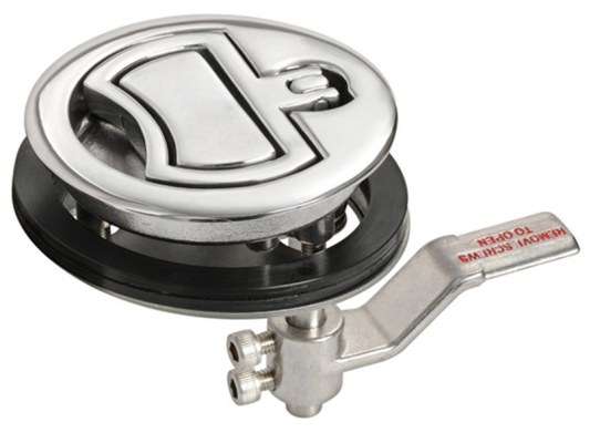 Tirador Inox 316 Giratorio Sin Cerradura Sistema Compresion 90 mm