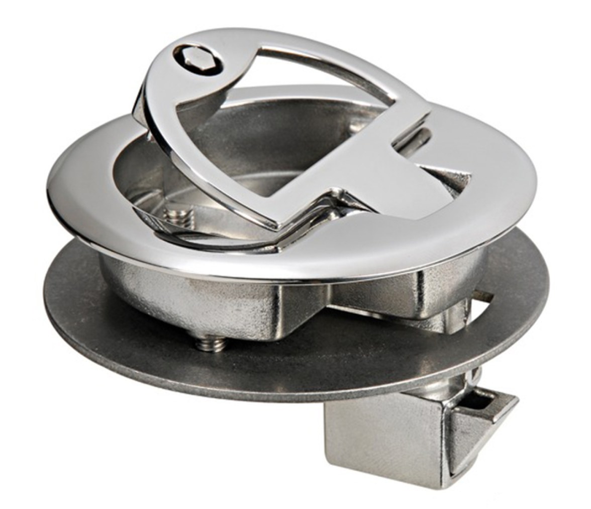 Tirador Inox Grande para Escotillas Con Cerradura