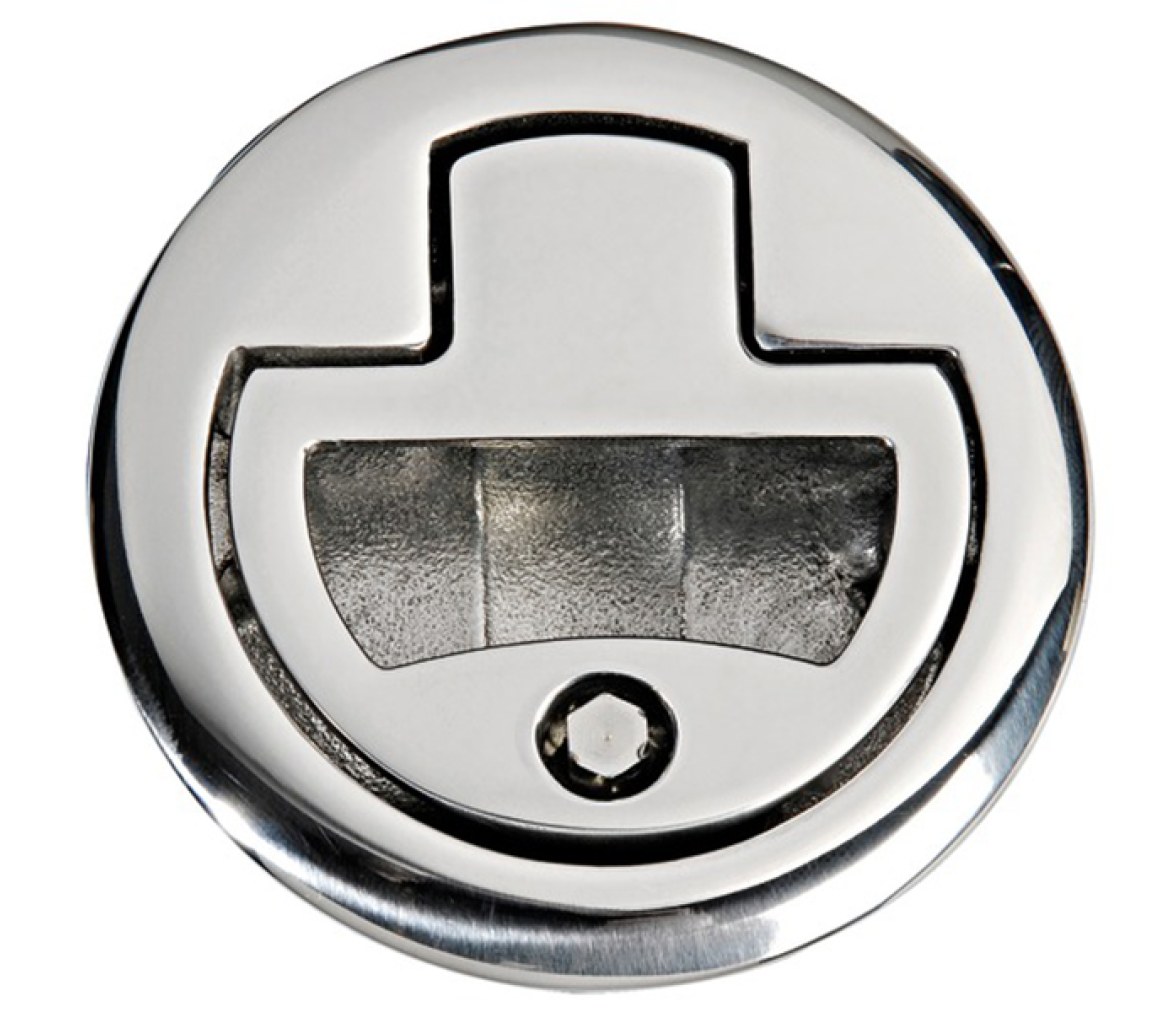 Tirador Inox Mediano para Escotillas Con Cerradura