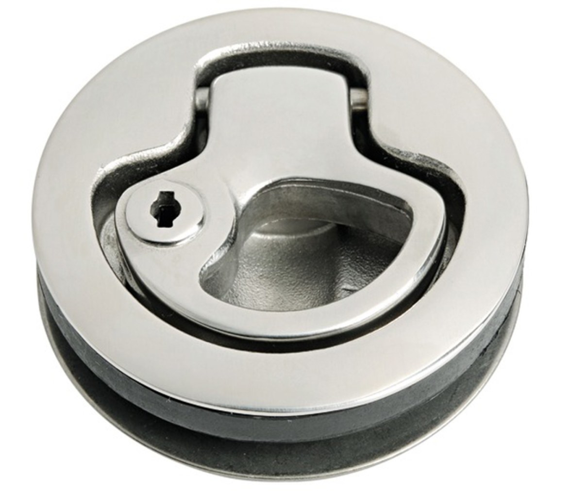 Tirador Inox Pequeño para Escotillas Con Cerradura