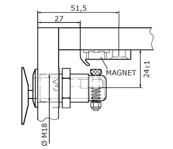 Tirador Raso Oval Tipo A Magnetico