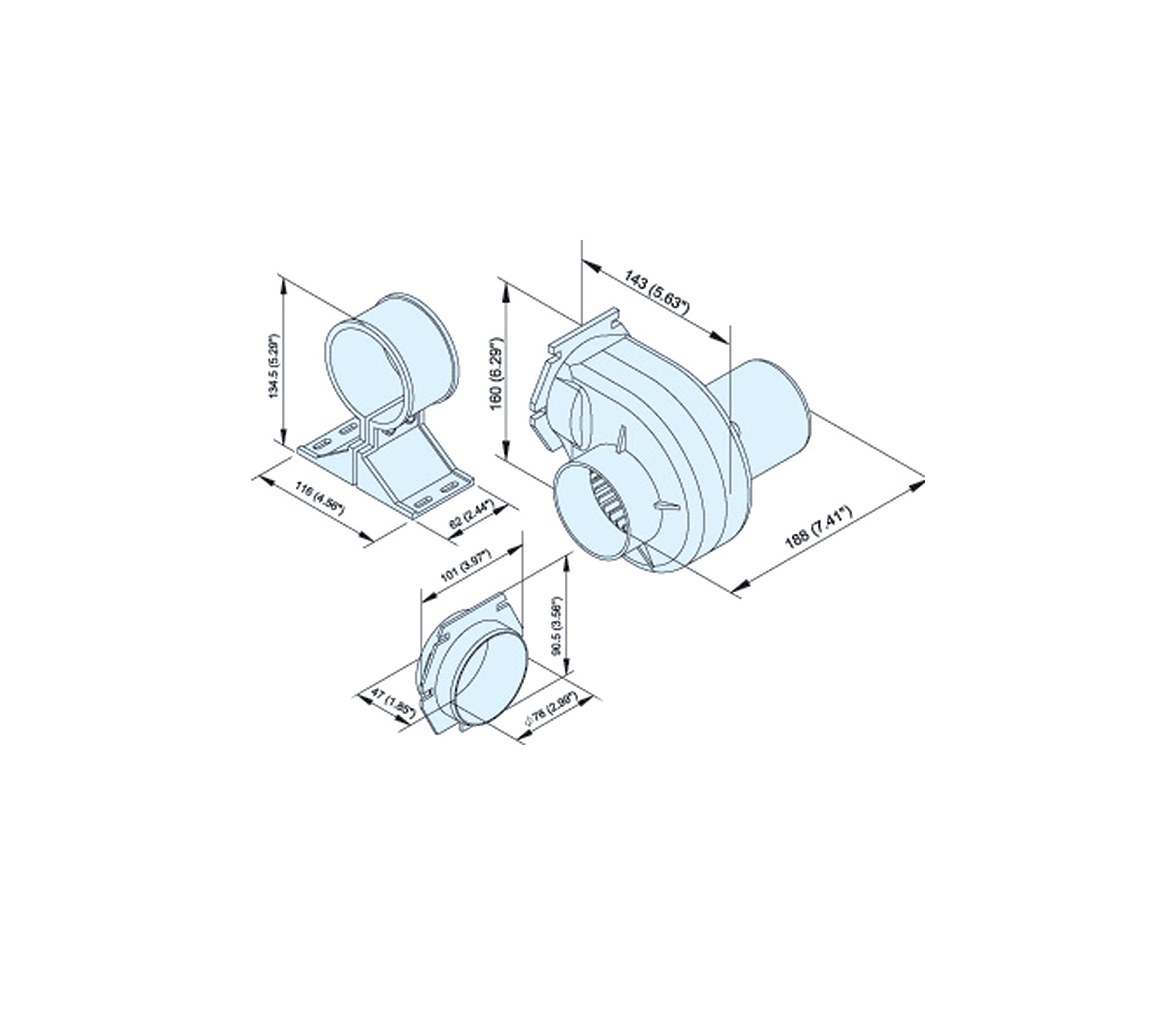 TMC Extractor Aire de Cala 12V- 2.547L/MIN