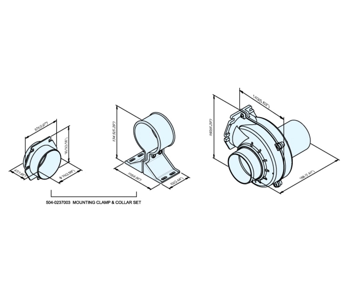 TMC-0371203 Extractor Aire de Cala - Motor 12V - Sin Escobillas