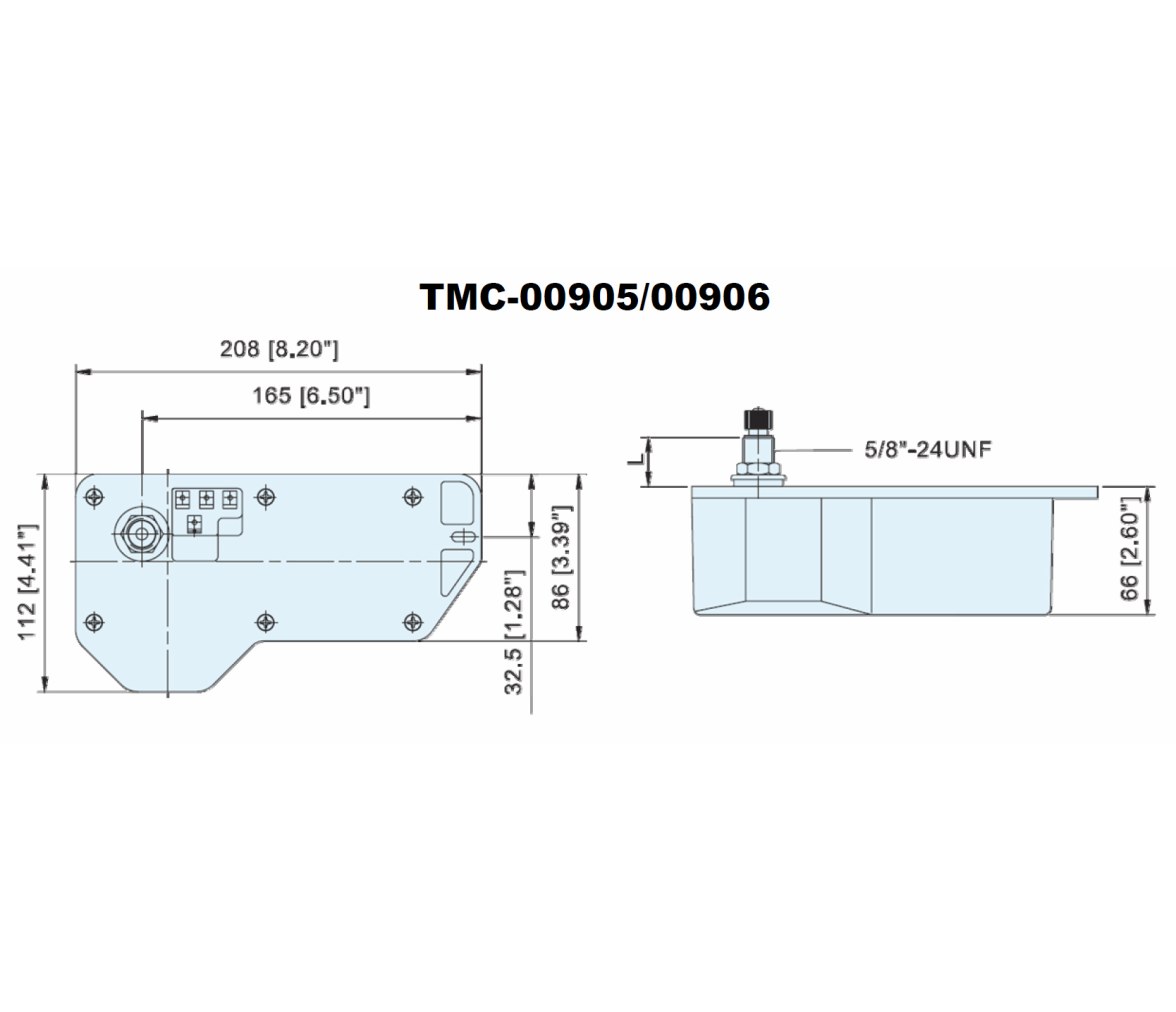 TMC Motor Limpiaparabrisas Resistente Eje 25mm