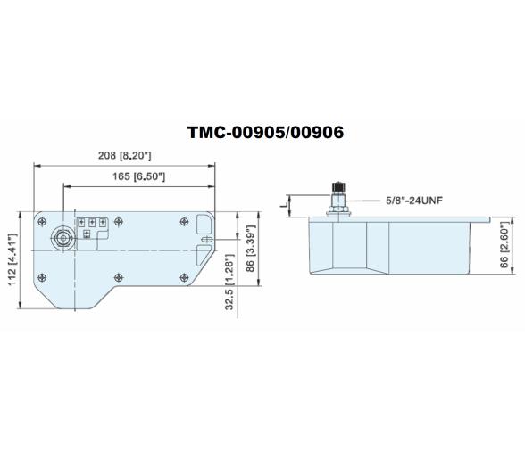 TMC Motor Limpiaparabrisas Resistente Eje 50mm