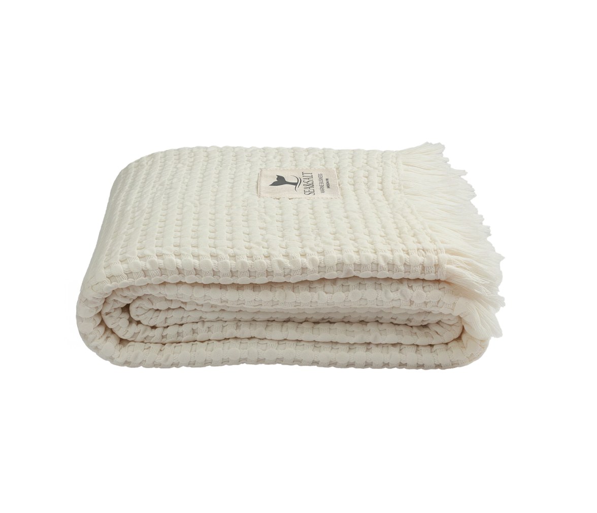 Toalla de Playa Nido de Abeja Ecru – Sea & Salt - Marine Business
