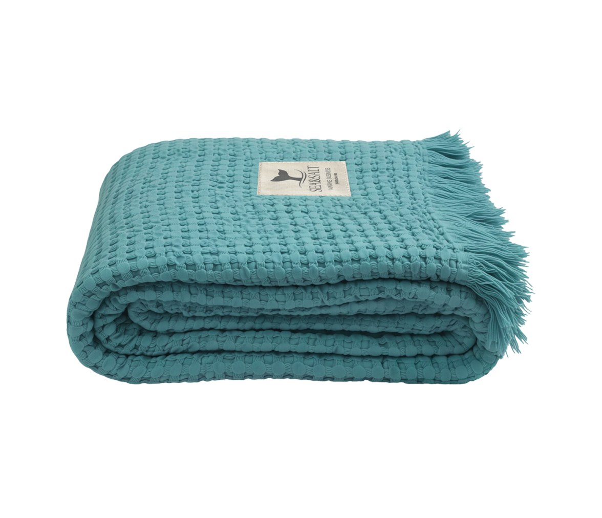 Toalla de Paya Nido de Abeja Turquoise – Sea & Salt - Marine Business