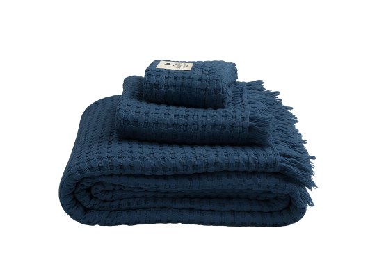 Toallas Nido de Abeja Navy, Set 3 uds – Sea & Salt - Marine Business