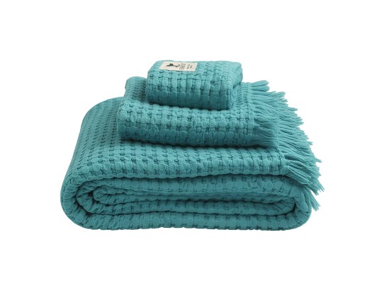 Toallas Nido de Abeja Turquoise, Set 3 uds – Sea & Salt - Marine Business
