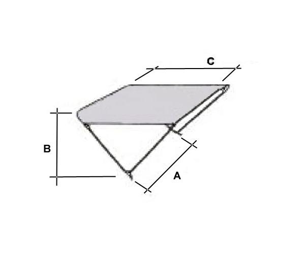 Toldo Aluminio 2 Arcos Modelo Oriente Largo 180cm