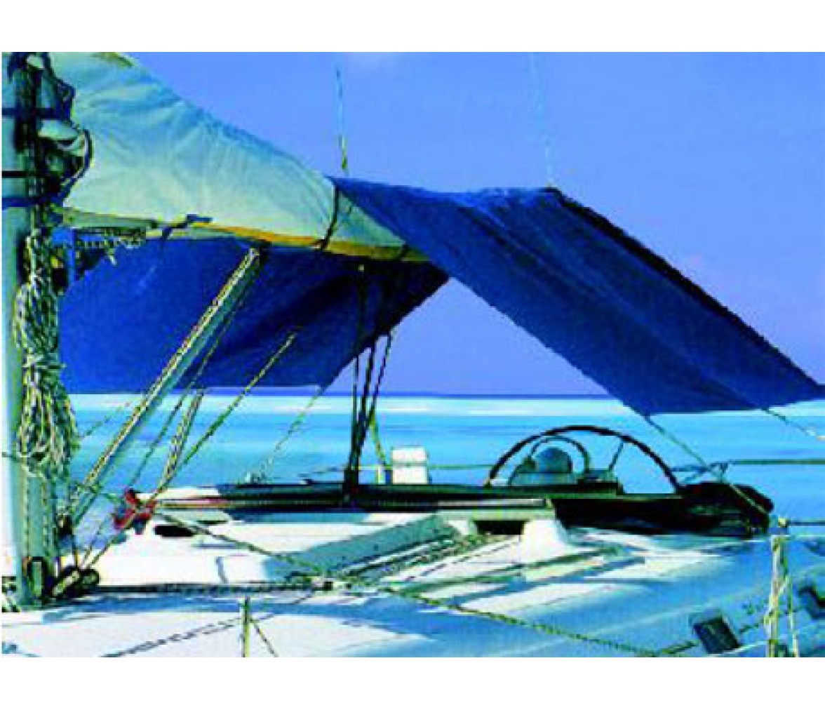 Toldo de Fondeo Azul para Botavara