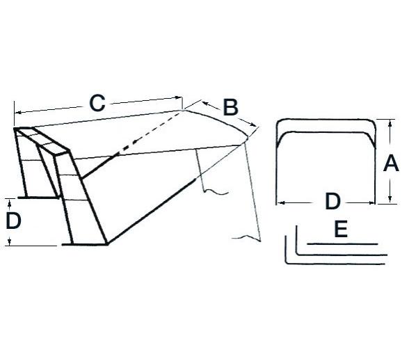 Toldo Plegable Parasol Azul Marino para Arco de Radar Frontal