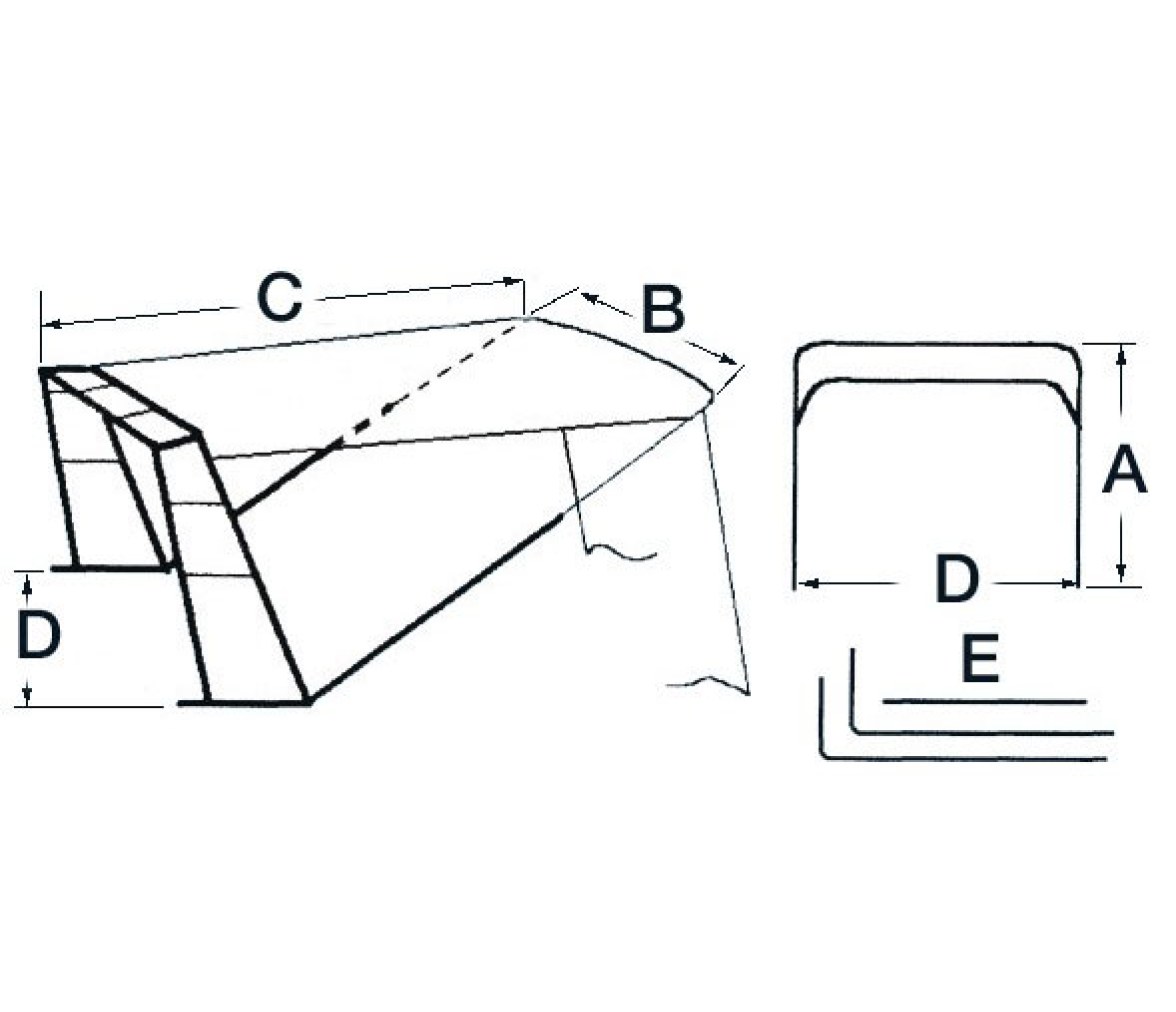 Toldo Plegable Parasol Blanco para Arco de Radar Frontal