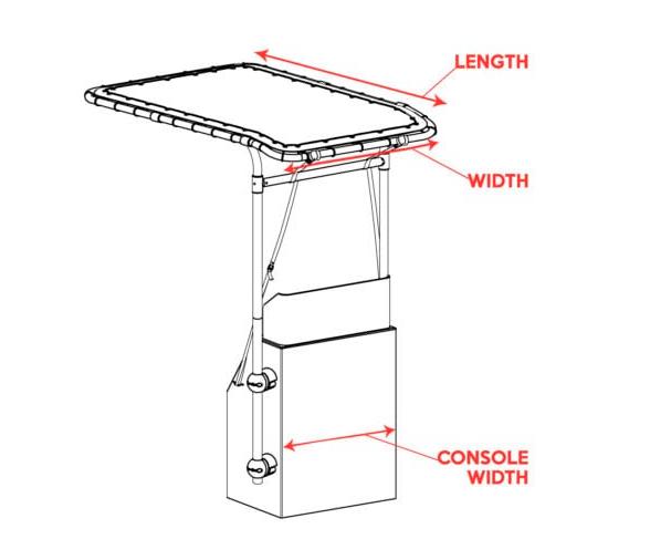 Toldo Azul Retractil para Consola T-TOP