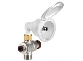 Heavy Duty Classic EVO recess-fit hose connector for fresh water
