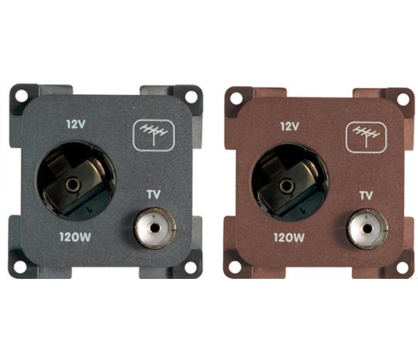 Toma de antena TV + toma de mechero