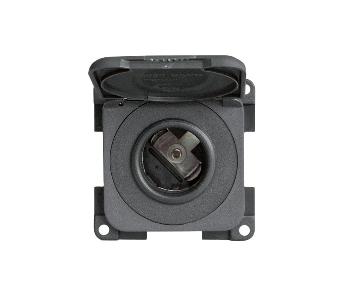 Phone or lighter socket with snap cover
