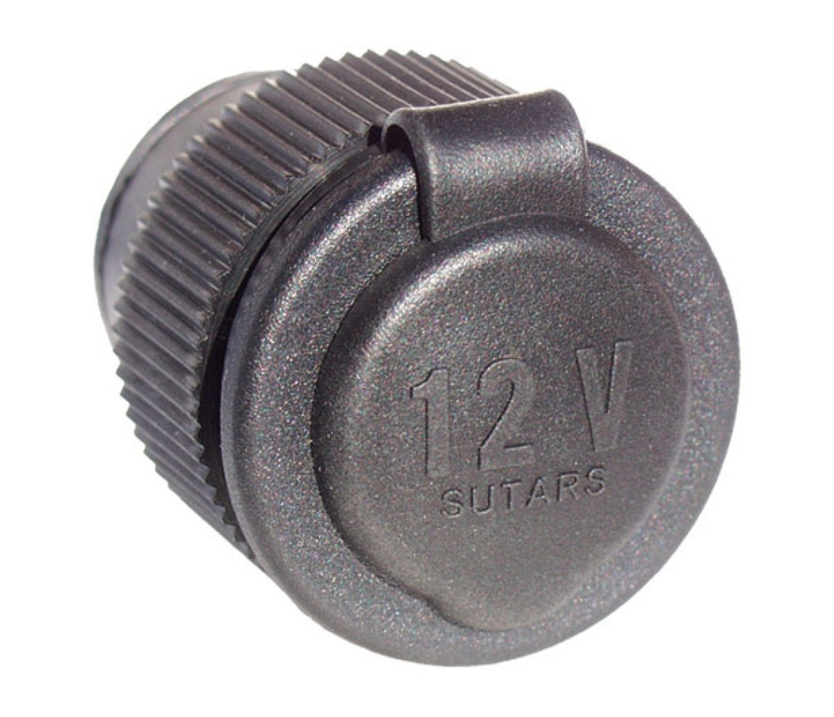 Toma Encendedor 12 V Negro Fijacion Tuerca