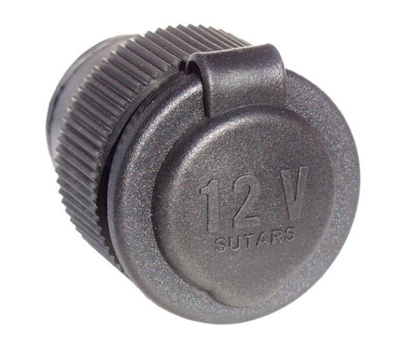 Toma Encendedor 12 V Negro Fijacion Tuerca