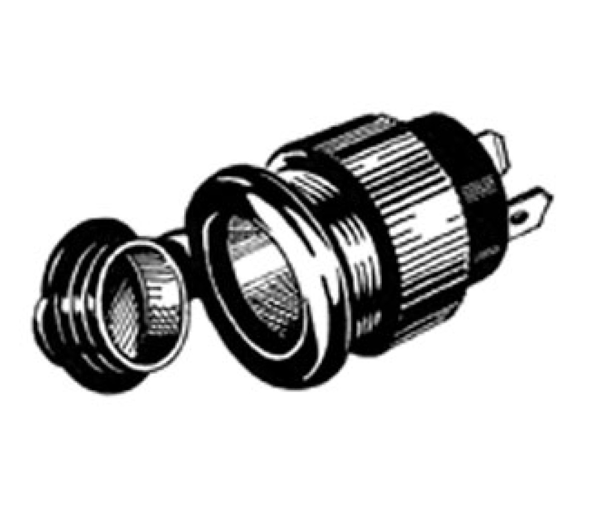 Toma Encendedor 12 V Negro Fijacion Tuerca