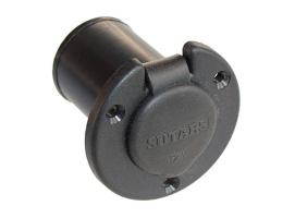 Socket Female 12 V Black Flushmount