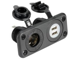 Toma mechero doble usb estanco