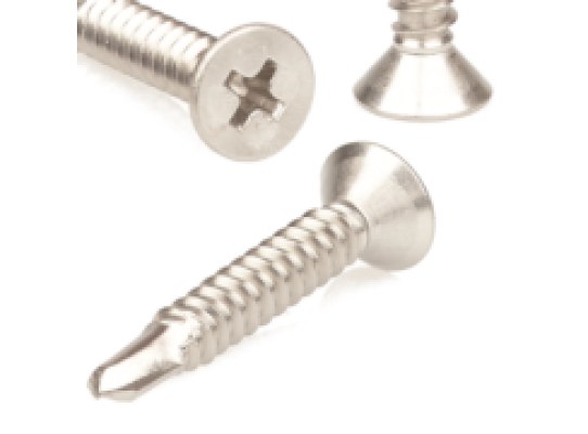 Cross recessed (Phillips H) flat countersunk head drilling screw DIN 7504
