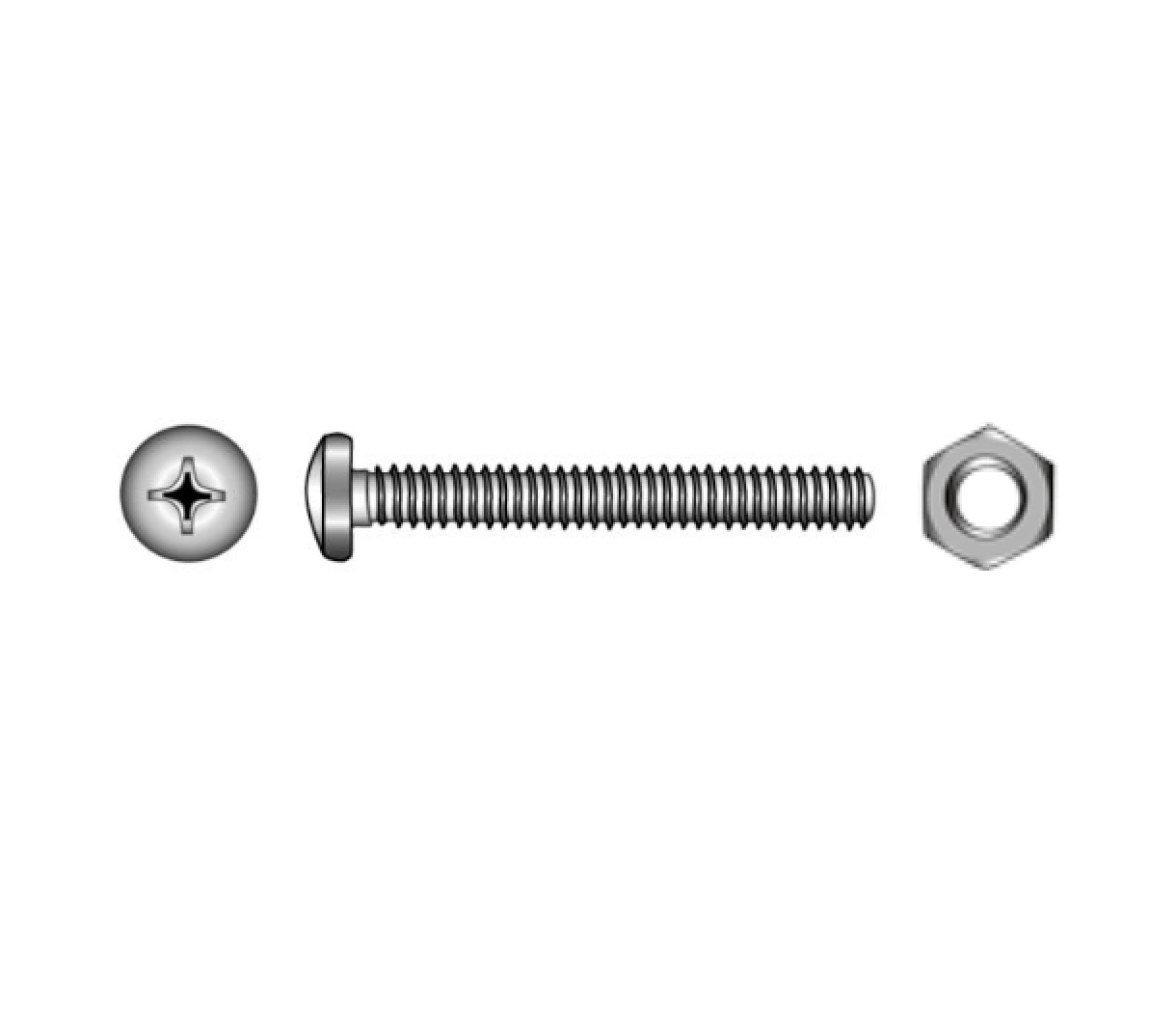 Blister Tornillo con Tuerca DIN 7985 + DIN 934