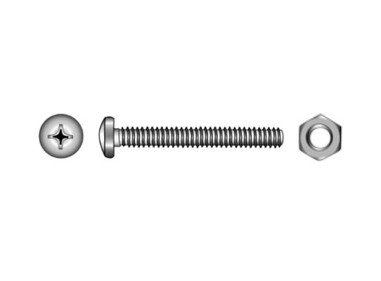 Blister Tornillo con Tuerca DIN 7985 + DIN 934