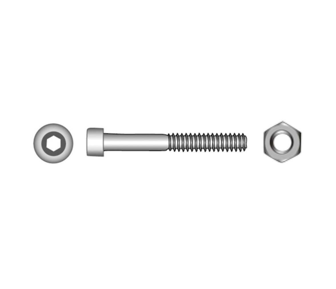 Blister Tornillo con Tuerca DIN 912 + DIN 934