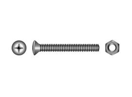 Screw with Nut DIN 966 + DIN 934 Blister