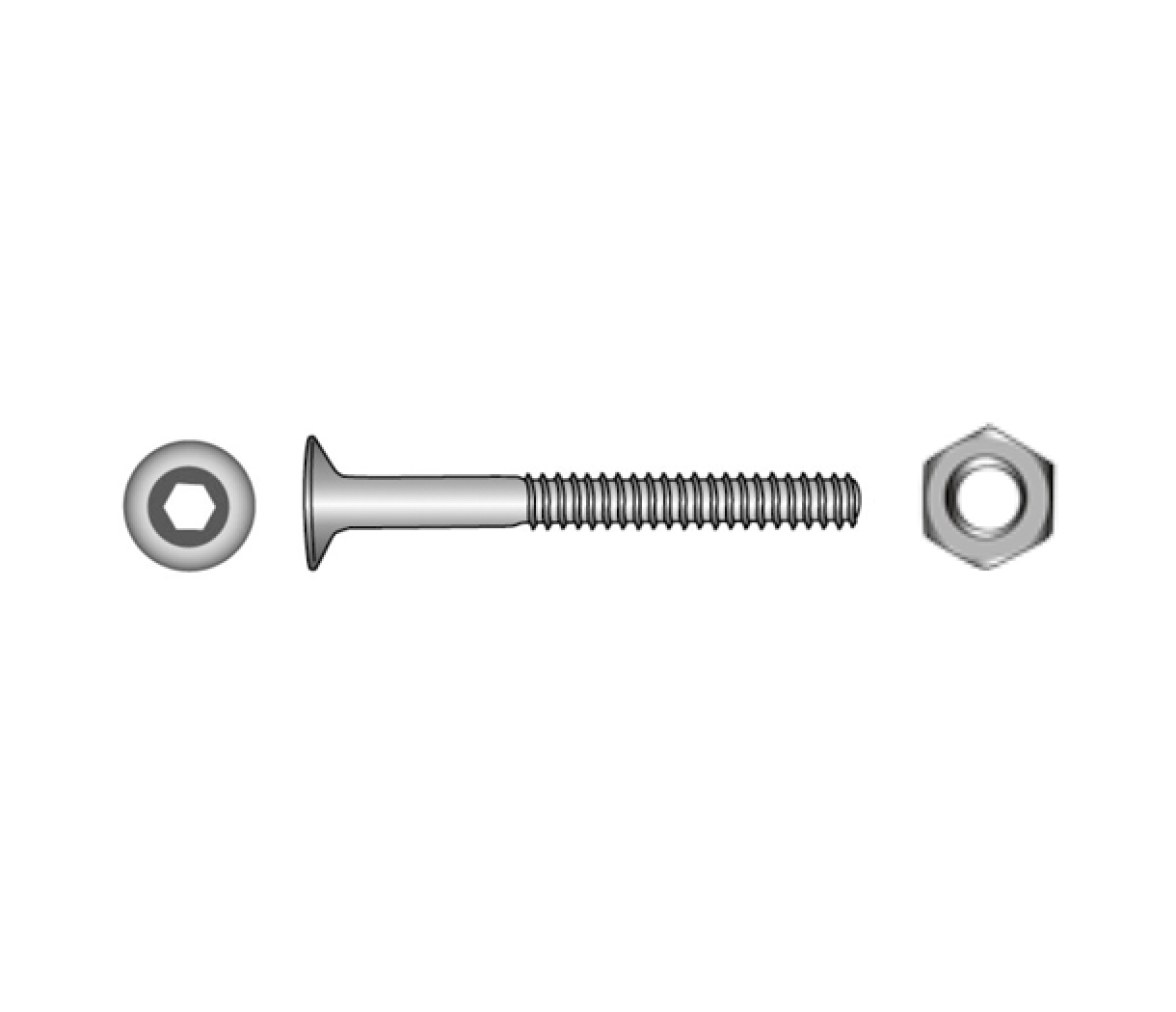 Blister Tornillo con Tuerca ISO 10642 + DIN 934