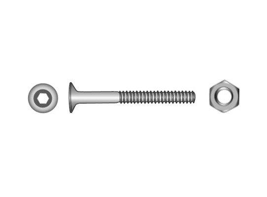 Blister Tornillo con Tuerca ISO 10642 + DIN 934